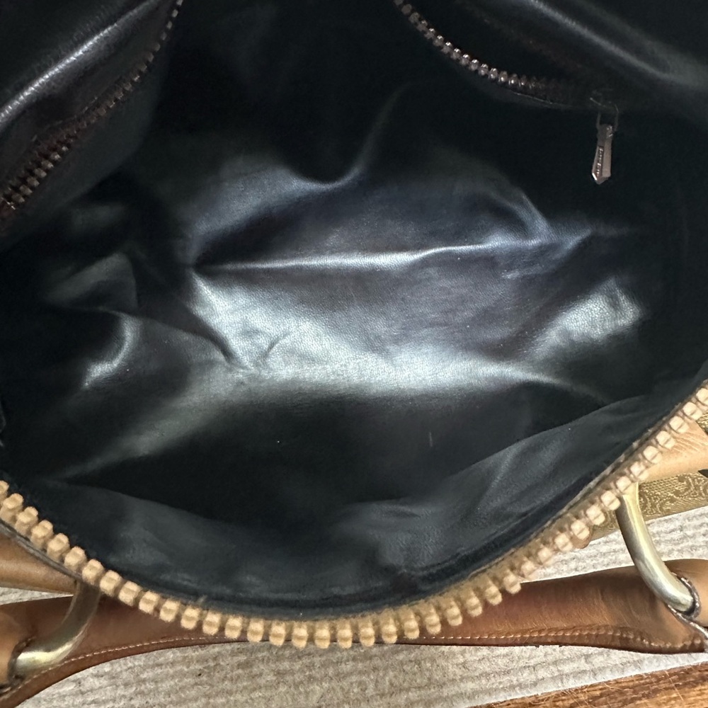 Celine Brown Macadam Canvas Handbag - Picture 14 of 14
